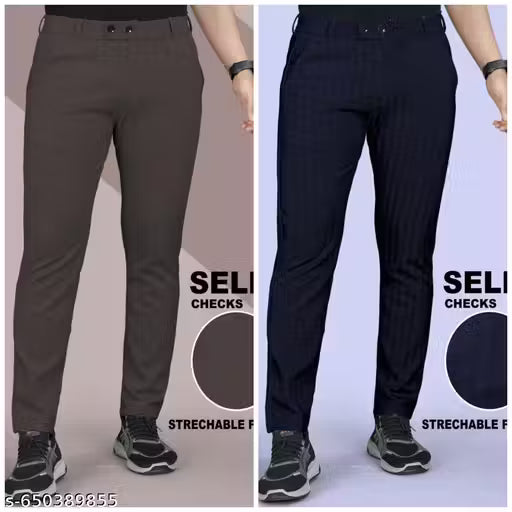 MENS CASUAL AND FORMAL WEAR COMBO SLIM FIT TROUSERS WITH ALL COLOURS