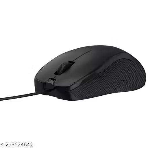 Portronics Toad 101 Wired Optical Mouse with 1200 DPI, Plug & Play, Hi-Optical Tracking, 1.25M Cable Length, 30 Million Click Life(Black) (POR-1800)