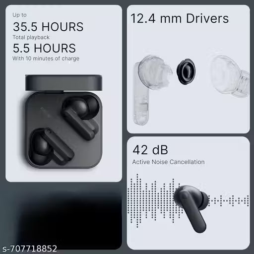 Wireless TWS Bluetooth Ear buds | High-Quality Sound | Long Battery Life | Touch Control Ear buds | Comfortable Fit | Bluetooth 5.4 Ear buds | Premium Design Combo