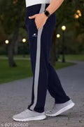 Classic Men’s Cotton Track Pants with Modern Contrast Side Piping Design