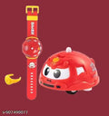 Gyro Pull Back Top Car Watch – Interactive 2-in-1 Spinning Top & Racing Car Toy | Perfect Birthday Gift for Kids Aged | Durable & Portable Battle Watch (PACK OF 1)