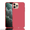 Genuine Accessories Colorful Premium Feel Matte Finish (Cushion inside) Soft Silicone Anti Slip Soft Fabric OG Case Back Cover for Apple iPhone 12 Pro (Shade - Fashion Red)