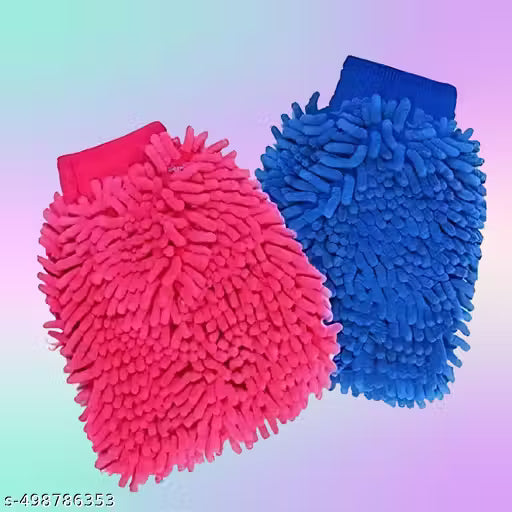 1 Pcs Gentle & Durable Microfiber Gloves for Scratch-Free Cleaning