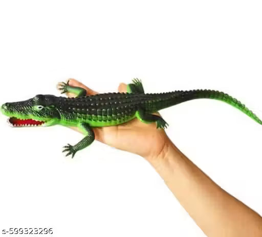 Children's Rubber Crocodile Toy with Whistle (Seeti) Sound Fun Crocodile Toy for Halloween Parties and April Fool's Day (Pack of 1)