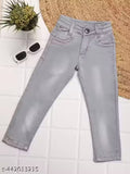 Denim Silky Jeans Kids Casual Wear Slim Fit Stretchable Jeans for Boys