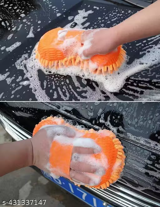 Car Sponge Microfiber Sponge, Ultra Soft, Lint, and Scratch-Free, Premium Chenille Microfiber, Large Sponge for Washing Car,