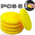 Car Polish Sponge Multipurpose Car Foam Wax Applicator Polish Pad Soft Car Clean Wax Sponge Used for Detailing Polish for Bike and Car Dashboard Round Pads - Pack of (5)