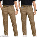 Khakhi and Camel Sport Cricket School Boys Regular Fit Trouser Pants with Perfect Fit 2 Button Closure new design