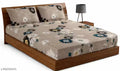 Glace-Cotton Bedsheet For Single/Double Bed With Pillow Covers