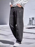 Men Relaxed Straight Fit Whisker Jeans,Men Street Style Whisker Denim Jeans