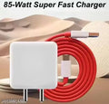 65 Watt 6A Super Fast Mobile Charger for Mobile with Detachable Red & White Cable (White, Cable Included) Supports Supervooc, VOOC, Warp, Dash, SuperDart & Fast Charging