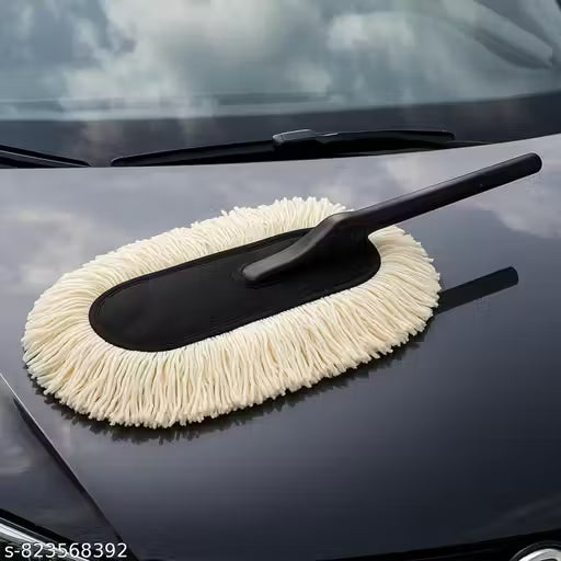 Microfiber Car Duster Brush –Scratch-Free Vehicle Cleaning Tool with Wax-Treated Cotton Strands, &Eco-Friendly Duster for Cars, Bikes,SUVs &Trucks–Removes Dust Instantly