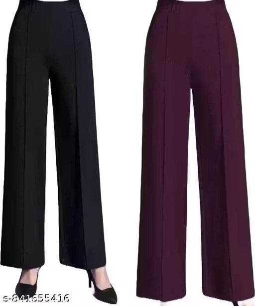 MS Party Wear Kids Girls Trouser Pant/ Palazzo/ for Kids & Girls Pants/ Pack of 2