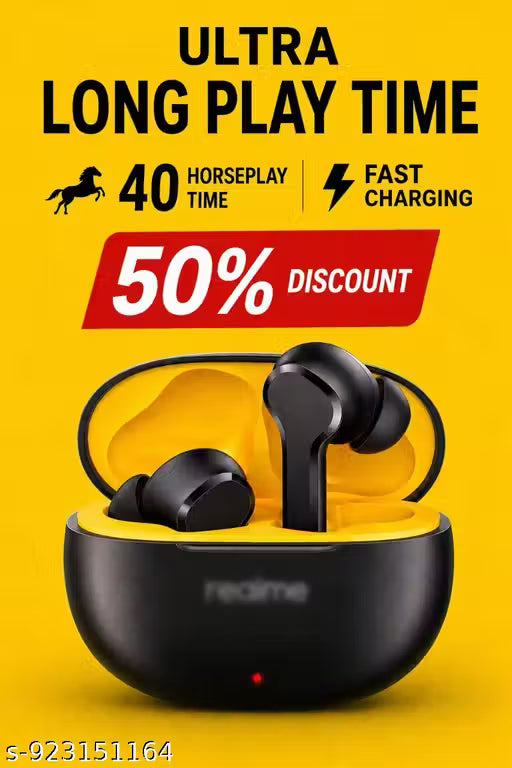 Premium Wireless Bluetooth Earbuds 40 playback with Fast Charging, HD Sound & Long Battery Backup multi colour