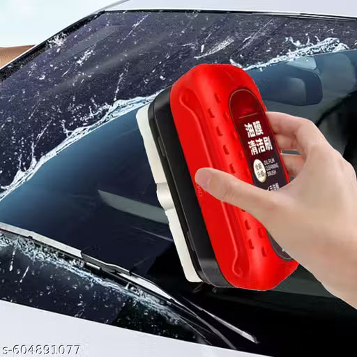 Car Oil Cleaning Brush – Windshield & Engine Oil Film Remover Tool | Car Glass & Surface Cleaner for Dirt, Grease & Stains