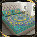 180 Tc Jaipuri Cotton Bedsheet for Double Bed With 2 Pillow Cover