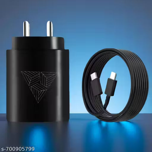 45W Power Delivery Type C Fast Charger with Cable | For Samsung Galaxy F14, F23, A54, A73, Xiaomi 11i, Redmi Note Series, Realme GT, iQOO Z Series(Cable Included)