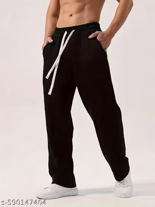 Relaxed Fit Cotton Trousers | Casual Drawstring Lounge Pants/men joggers,cotton joggers,casual wear joggers,trouers,