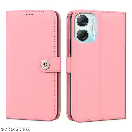 Lairon High Quality|Pink Colour|Pu Leather Case With Cards Slots & Magnetic Closure Flip Cover For Infinix Hot 30 5G