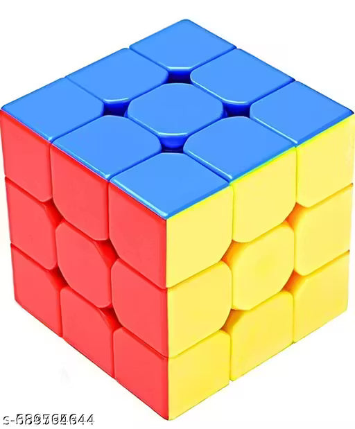 VRUX 3x3 High Speed Cube for Kids & Adults | Puzzle Games | Best Gift for Kid | Stickerless Rubiks | Cube 3x3x3 Toy for 3 Years & Up | Multi Color