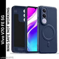 GOLKI COVERS Back Cover for VIVO V70 FE 5G Soft Matte Silicone Cover with Slim Fit | Mag-Safe Logo