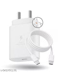 Kenviq 25W Super Fast Type-C Charger with USB-C Cable | Compatible with Sam-sung Devices | 25W 3Amp Rapid Charging Adapter | White