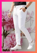 Men Slim Fit Solid Casual & Formal Trouser | Stylish Stretchable White Pant for Men