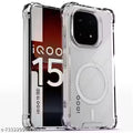 iQOO 15 5G Back Cover | Clear Transparent Magnetic TPU Hard Case | MagSafe Shockproof Bumper Slim Anti-Yellow