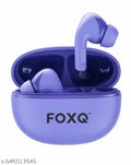 FOXQ Lucky Pods TWS Wireless Earbuds | 40H Playtime | Deep Bass Sound | Type-C Fast Charging | HD Calling | Smart Touch Control | 6 Months Warranty | Premium Purple