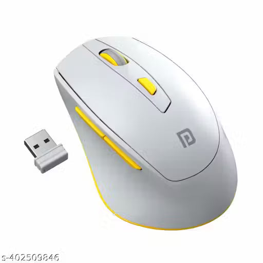 Portronics Toad 32 2.4GHz Wireless Optical Mouse with 6 Button Design, Noiseless Clicks, Adjustable DPI Upto 1600(Grey)