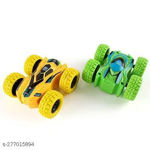( Pack of 2 Multicolor) 3D Tumbling car double sided body bump mapping toy