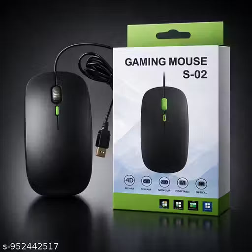 Wired Optical Mouse with 2400 DPI, Plug & Play, Ambidextrous, Hi-Optical Tracking, 1.6M Cable Length, 25 Lakhs Click Life, Ergonomic Mouse for Comfortable All-Day Grip (Black)