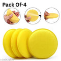 Car Polish Sponge Multipurpose Car Foam Wax Applicator Polish Pad Soft Car Clean Wax Sponge Used for Detailing Polish for Bike and Car Dashboard Round Pads - Pack of (4)