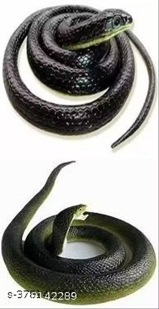 JVTS (PACK OF :2)Scary Fake Snake Large Black Mamba Snake Toy