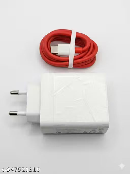 kyrox120wFast Charger Adapter & USB-A to Type C Cable Combo, Compatible with OnePlus, Realme, Xiaomi, Redmi,