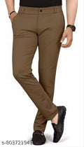 Men’s Brown Regular Fit Formal Trousers