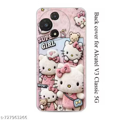 Alcatel V3 Classic 5G Back Cover Printed Silicone Stylish Soft Case