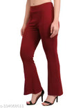 ASA Women's High Waist Bell Bottom Trouser, Elastic Flared Bootcut Pants, Stretchy Parallel Leg for Casual Office Work wear
