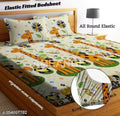 Fitted bedsheet with 2 Pillow covers