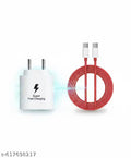 45W PD Super Fast Charger Type-C to Type-C (Red) – Compatible with Samsung, OnePlus, Xiaomi, Realme, Vivo, Oppo, Apple iPhone/iPad, Google Pixel, Nothing, MacBook, HP, Dell & More.