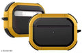 Rycore Air-Pods Pro Armour Protective Case 3D Design Shockproof Case Cover with Anti-Lost Metal Keyring Compatible for Air Pods Pro [ Air pods Not Included] - Gold & Black