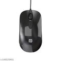 Portronics Toad 26 Wired Optical Mouse with 1500 DPI, Optical Orientation, Click Wheel, 1.35M Cable Length(Black)