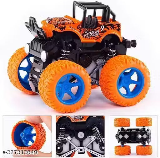 INSITE (PACK OF 2) Mini Monster Cars for Kids With Big Rubber Tires (Multicolor)