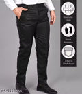 Black Formal Trouser I Formal Pant I Casual Trouser I Men's Formal Pants I Office wear solid Pants I Mid rise pants for men