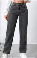 Grey blast straight fit jeans