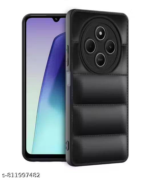 Redmi A4 5G / Poco C75 5G / Redmi 14C 5G / Poco M7 5G Back Case | Shockproof Armor Bumper | Liquid Silicon Puff Case | Ultimate Drop Protection | Soft TPU Case Cover