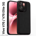 Jotech Back Cover for Vivo V70 5G / V70 Elite 5G | PU Leather, Full Camera Protection, Super Soft-Touch & Raised Edges Bumper Case - Black