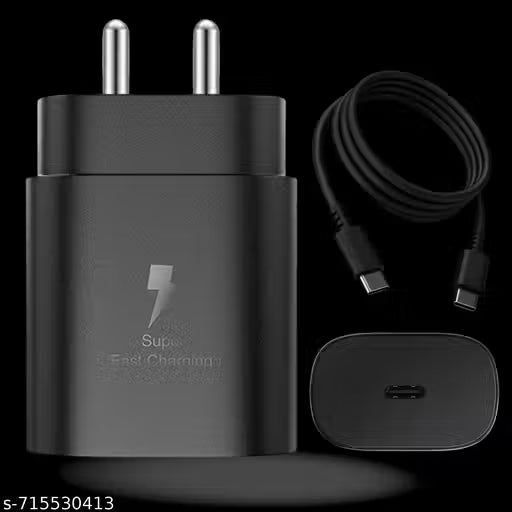 Kenviq 25W Type C to C Super Fast Charger Compatible with Galax.y Devices (Black)
