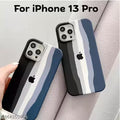 Soft Silicone Rainbow Cover for iPhone 13 Pro - Fabric Inside