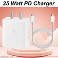 25 Watt PD-Charger; 25 watt charger; Super Fast Charger Supports Fast Charge Specially for SAM-SUNG & I-PHONE Devices with C to C Type Cable, Fast Charging Mobile Charger
